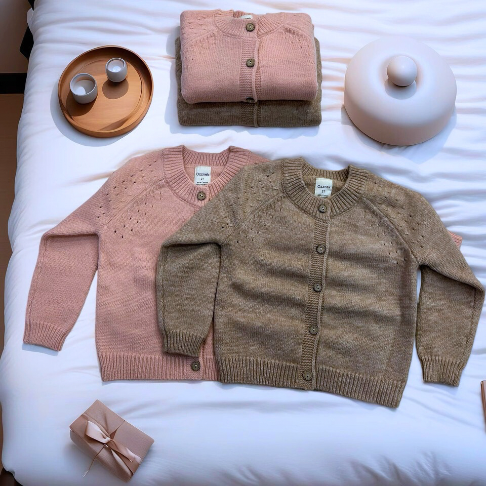 Premium Organic Cotton Cardigan |Cozy Kids Sweater