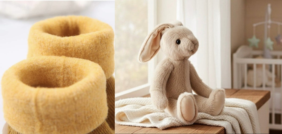 Fleece sock shoes with long ear bunny plush baby gift set