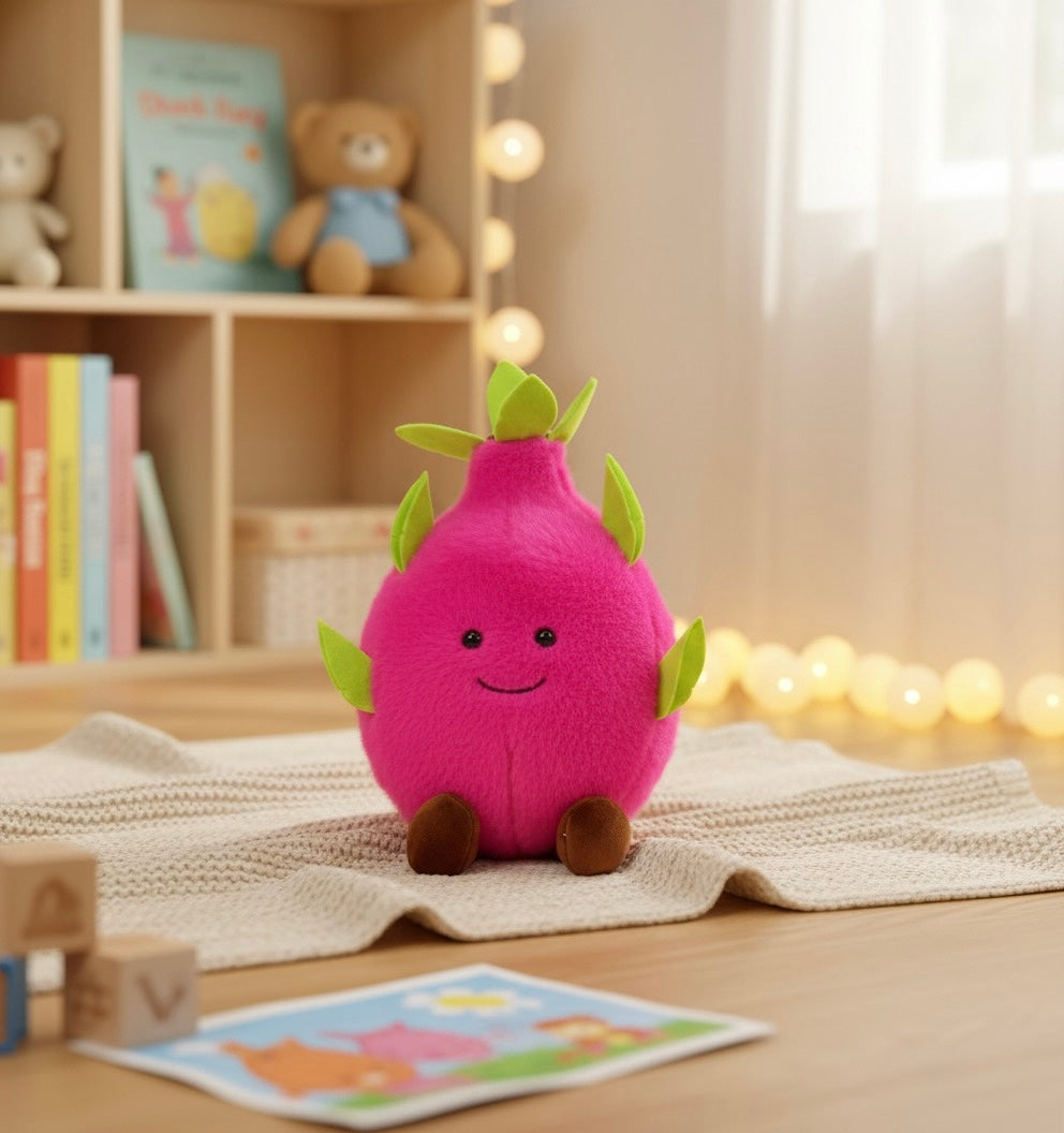 Pink Dragon Fruit Plush Toy | Soft & Cuddly Stuffed Animal