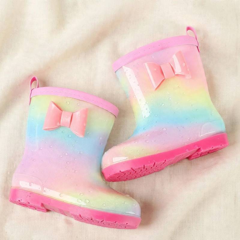 Kids' Barefoot Rain Boots | Wide Toe Box & Waterproof Boots on cream linen background