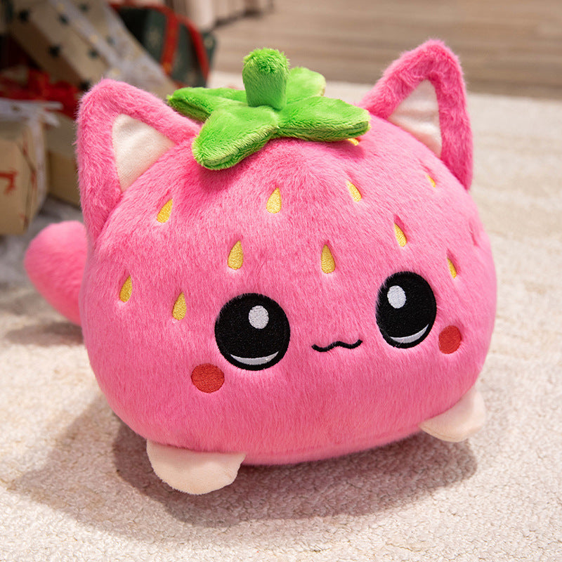 Fruit Cat Plush Keychain & Cute Stuffed Animal Bag Charm