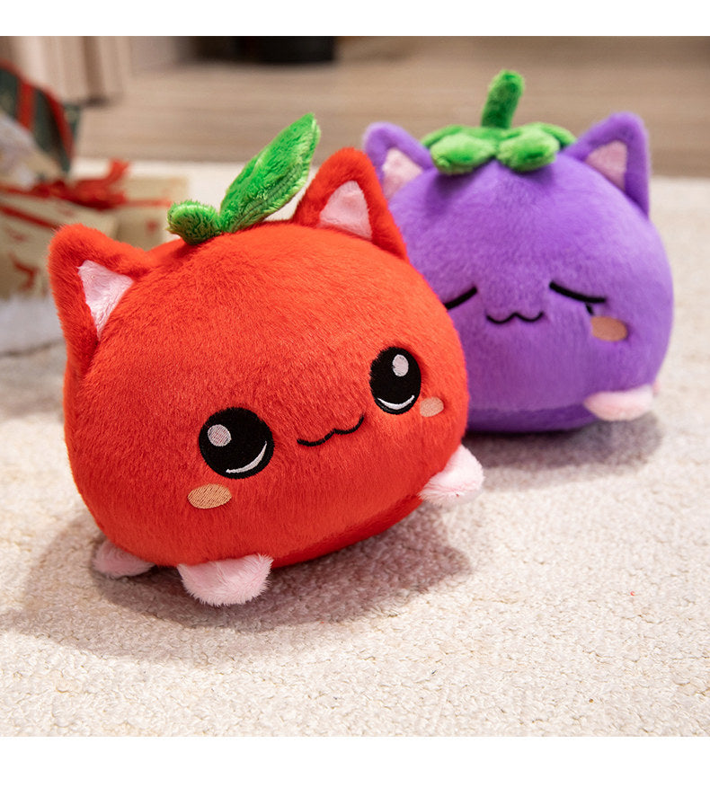 Fruit Cat Plush Keychain & Cute Stuffed Animal Bag Charm