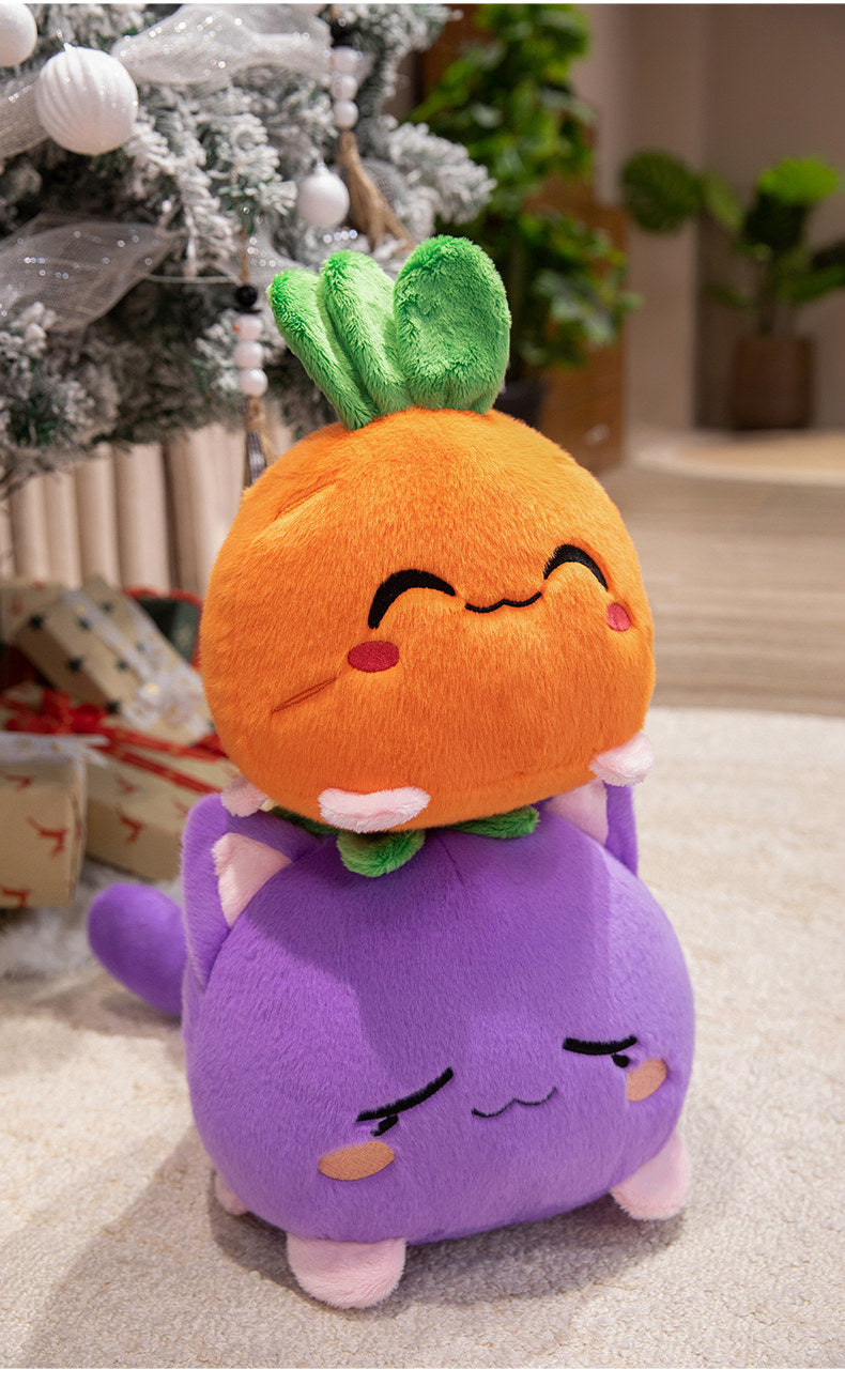 Fruit Cat Plush Keychain & Cute Stuffed Animal Bag Charm