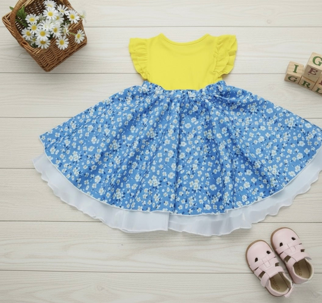 Blossom Organic Cotton Toddler Dress – Everyday Dress for Girls