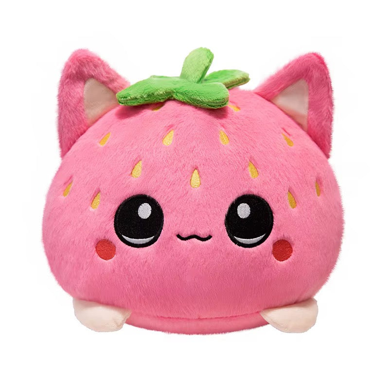 Fruit Cat Plush Keychain & Cute Stuffed Animal Bag Charm