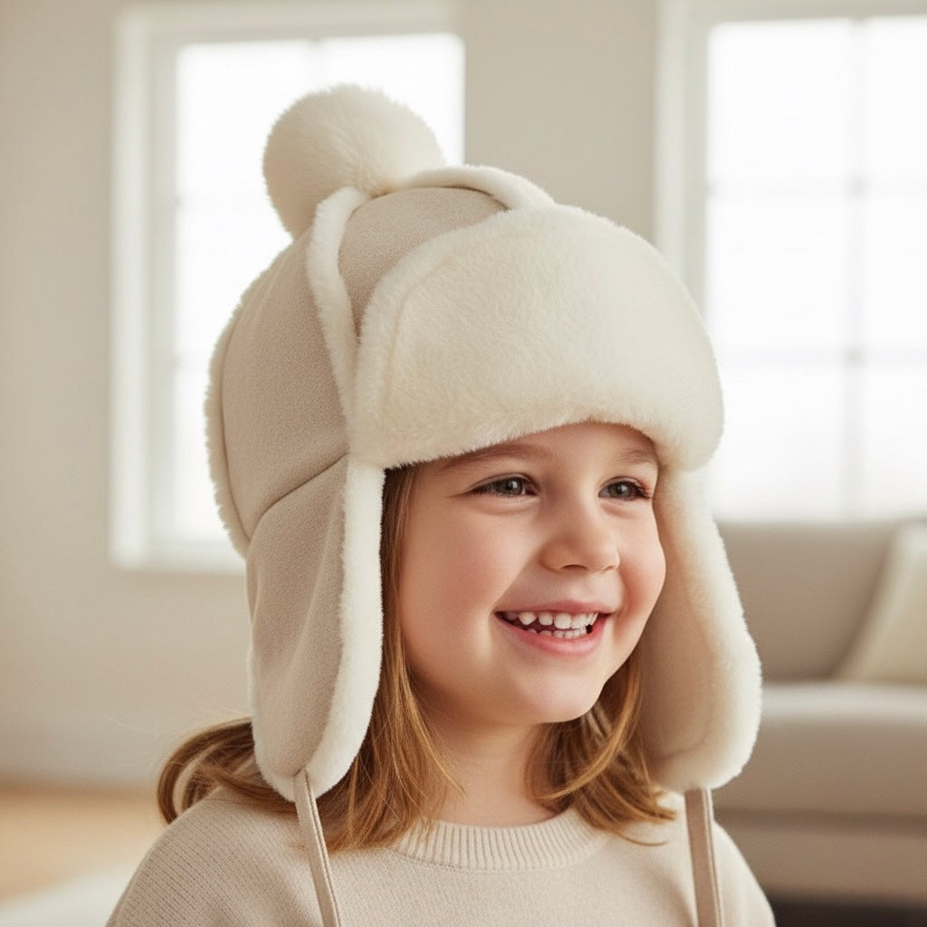 Cozy Sherpa Aviator Hat – Winter Warmth for Kids