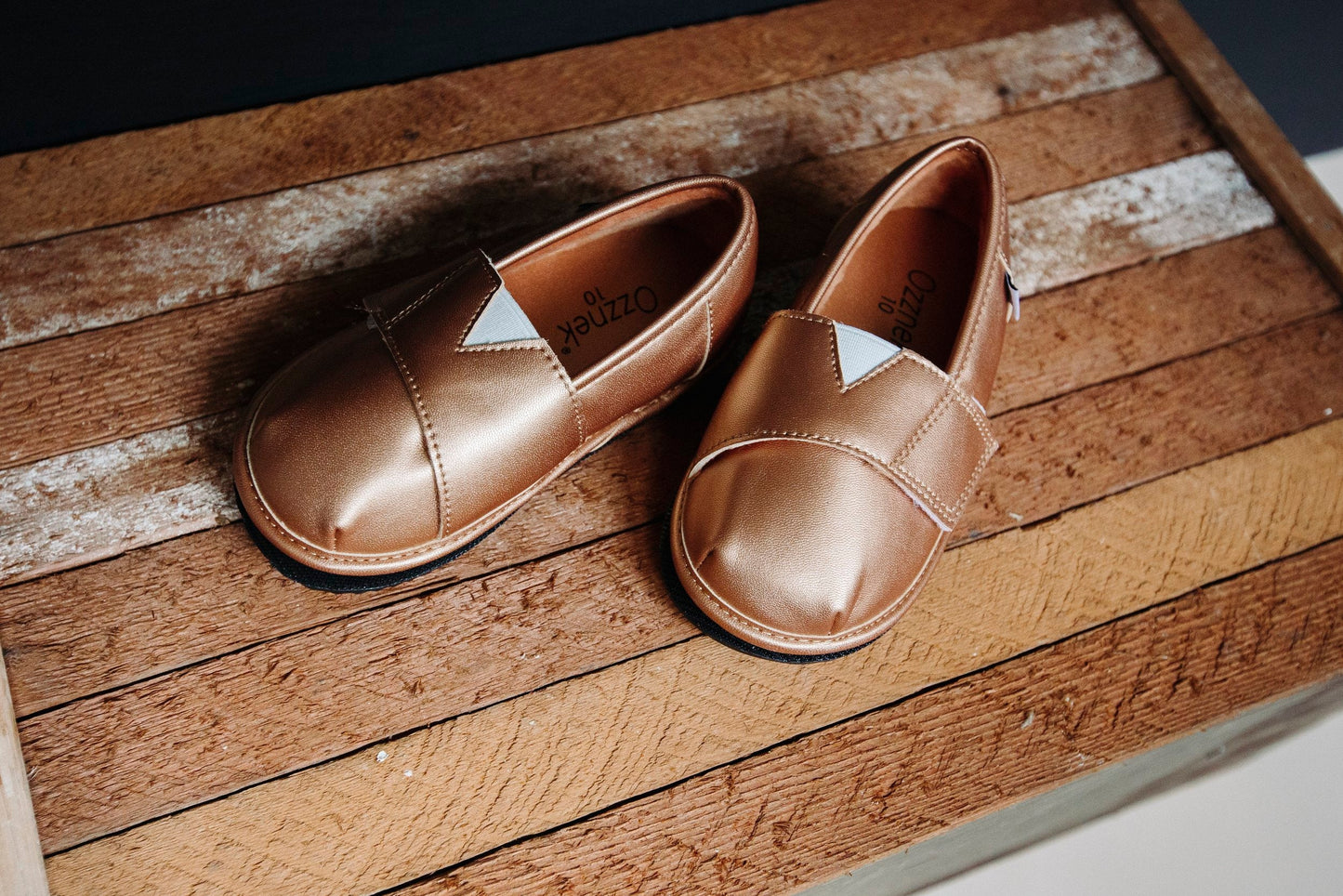 Gold Shoe Top with Velvet Lining