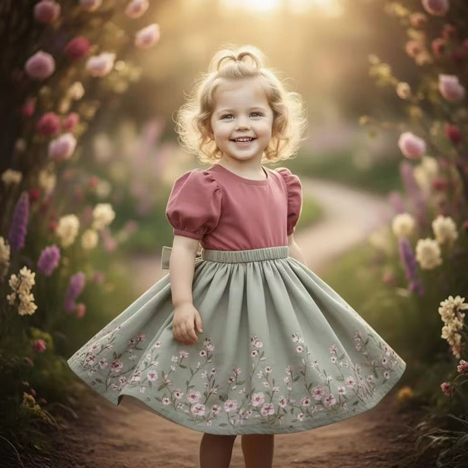 Pre-Order Bloom Twirl Dress For Girls | Easter & Spring Dress For Kids