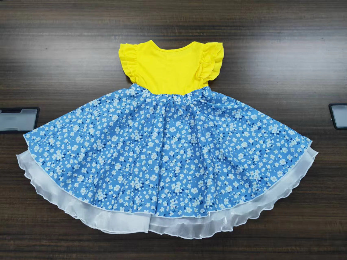 Pre-Order Bright Blossom Cotton Ruffle Dress – Everyday & Party Dress for Girls