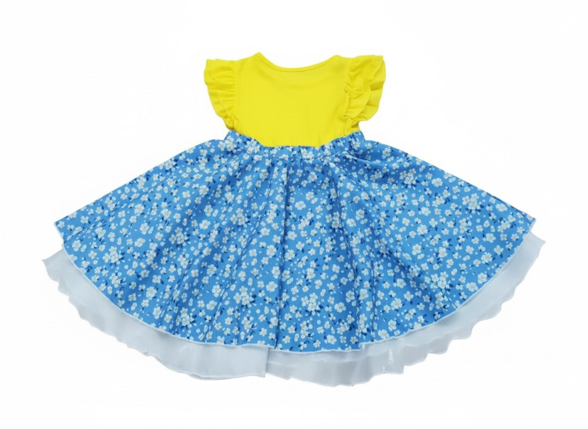Pre-Order Bright Blossom Cotton Ruffle Dress – Everyday & Party Dress for Girls