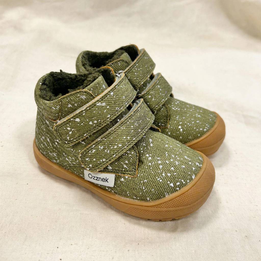 Barefoot Toddler Boots | Warm Sherpa-Lined & Little Hiker on cream linen background — view 9