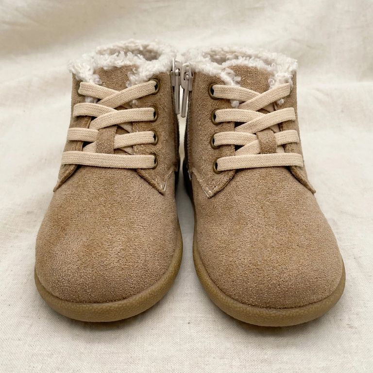 Terra Kids Barefoot Boots | Toddler Winter Boots on cream linen background — view 4