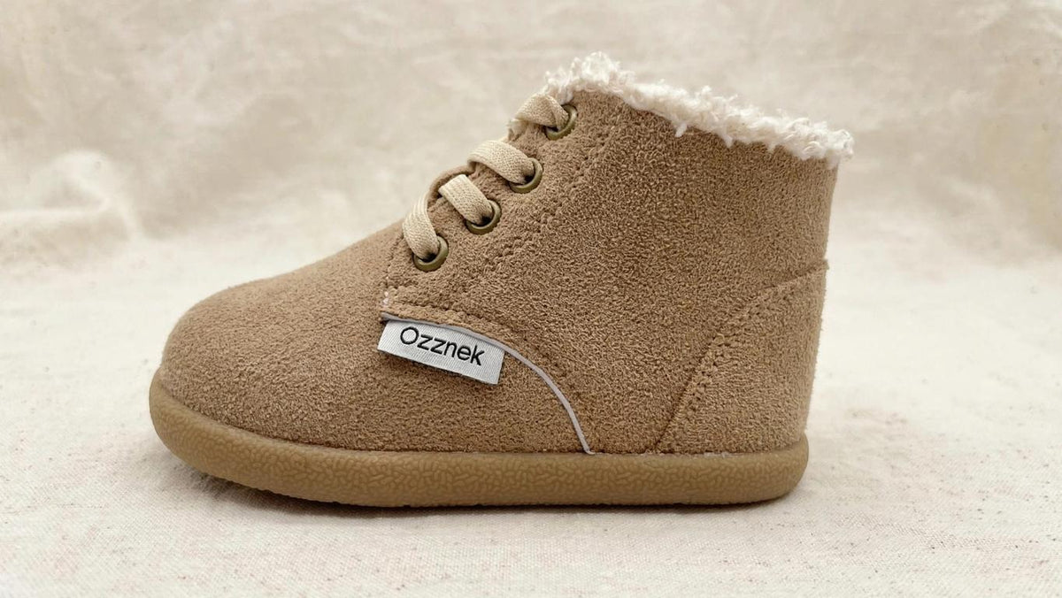 Terra Kids Barefoot Boots | Toddler Winter Boots on cream linen background — view 2