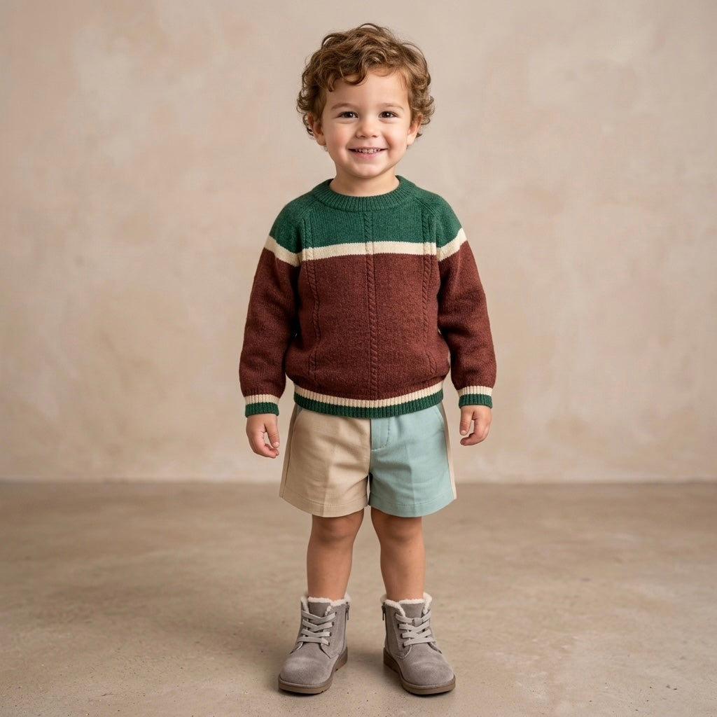 100% Merino Wool Kids Sweater: Heirloom Winter Knitwear