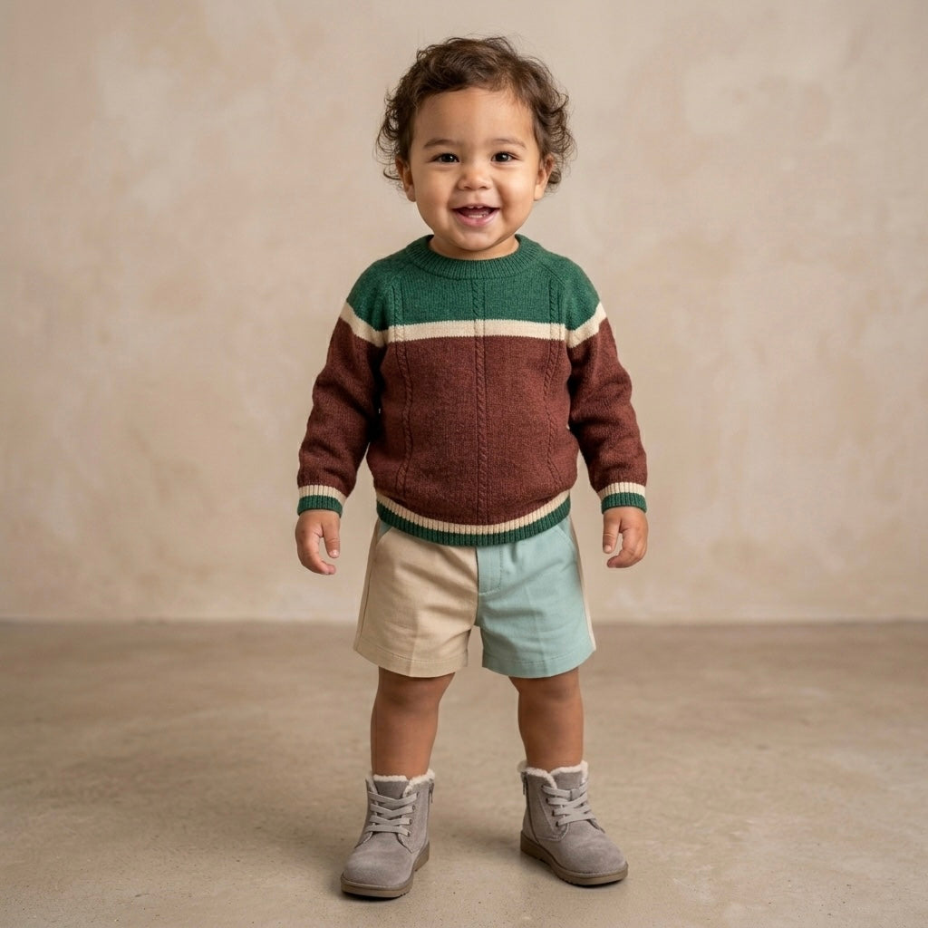 100% Merino Wool Kids Sweater: Heirloom Winter Knitwear