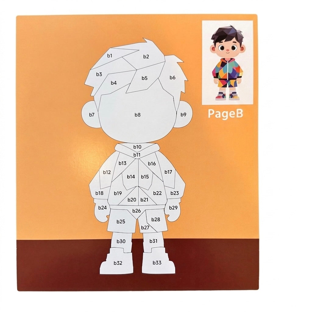 Kids' DIY Sticker Puzzle Painting Kit | Mess-Free Montessori Travel Toy
