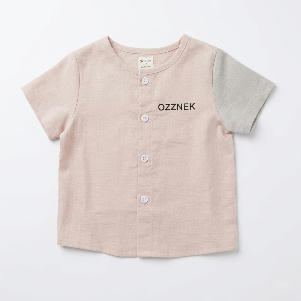Toddler Organic Cotton Linen Button-Up Shirt – ozznekshoes