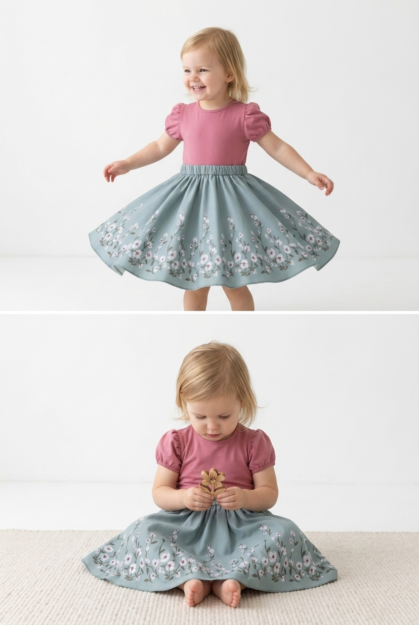 Kids organic cotton summer dress
