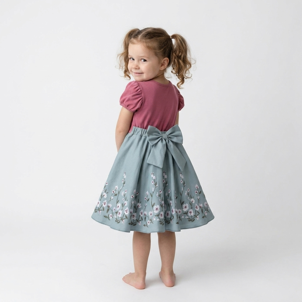 breathable organic cotton dress for girls