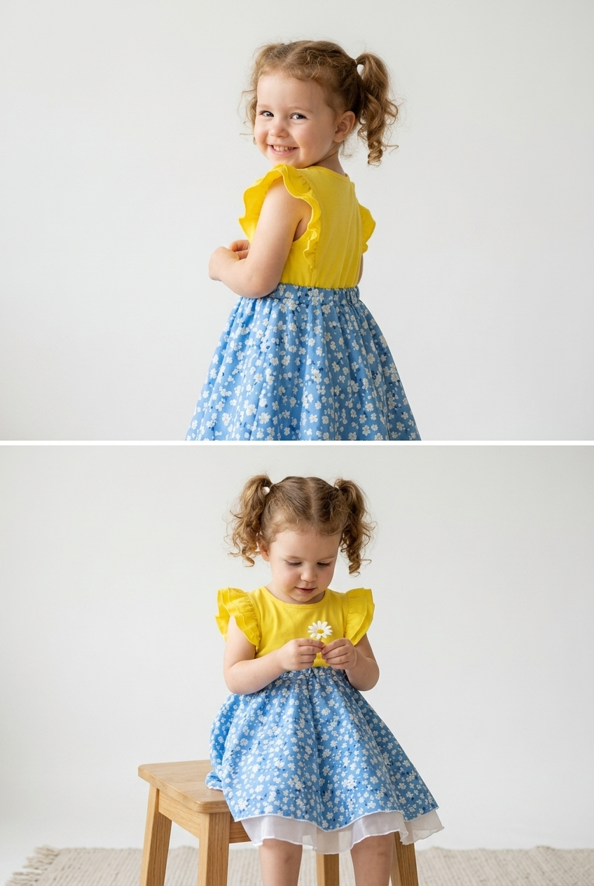 soft organic cotton dress for girls
