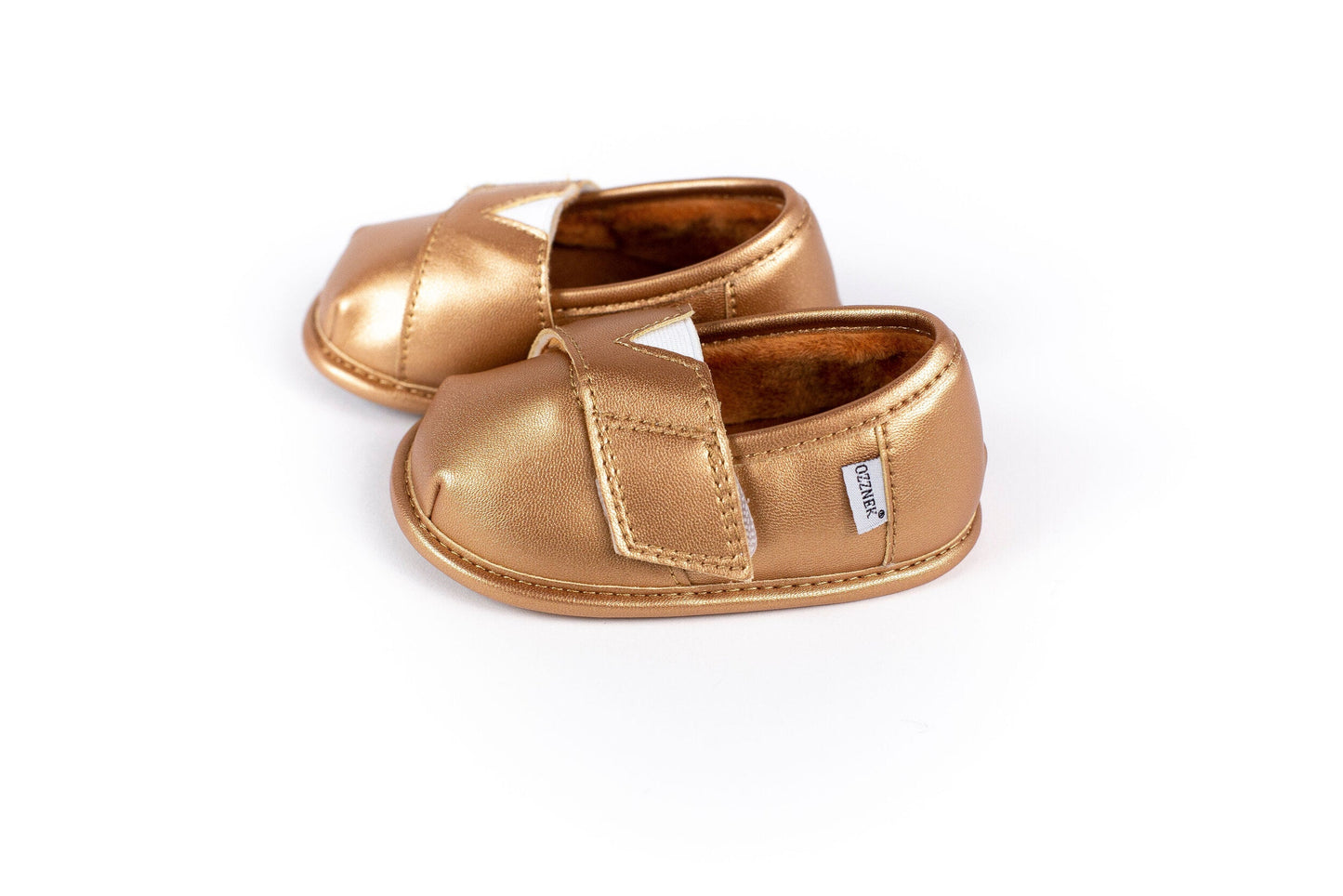 Gold Shoe Top with Velvet Lining
