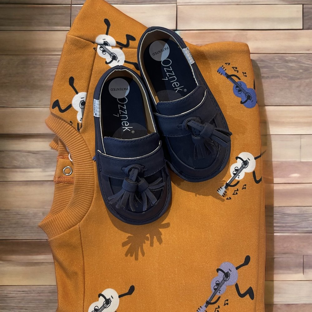 Blue Loafers with tassels