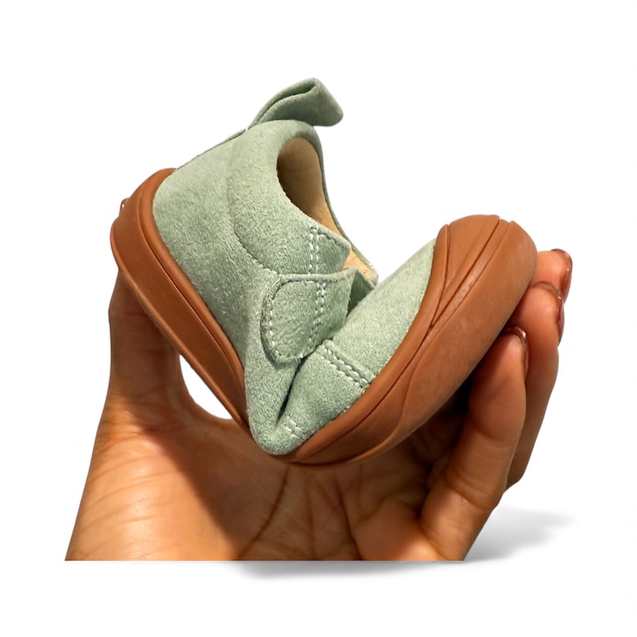 Pre-Order Moss Barefoot Kids Sneakers – Suede Leather, Flexible Sole, Velcro Closure