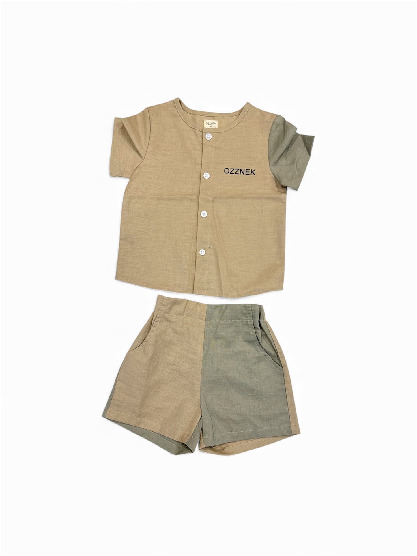 Pre-Order| Sandstone Two Piece- Boys Linen Summer and Spring Outfit
