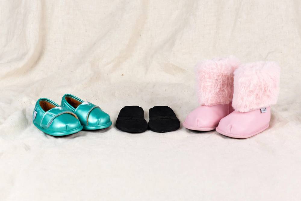 Rosie Kids' Barefoot Shoe Bundle | Interchangeable Zero-Drop Shoes on cream linen background
