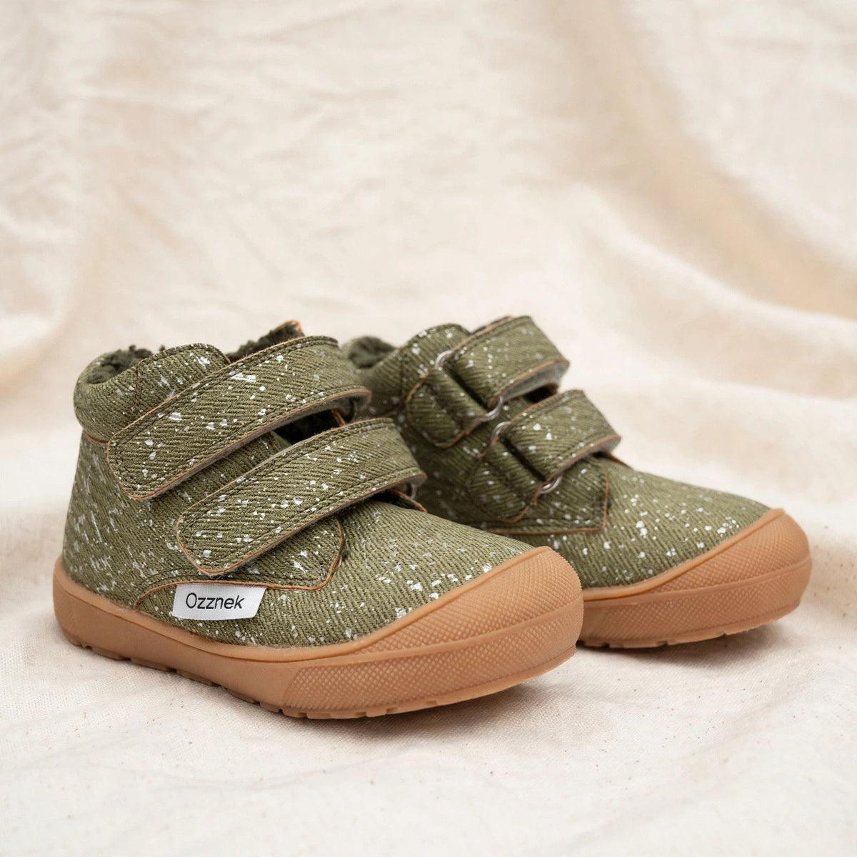 Barefoot Toddler Boots | Warm Sherpa-Lined & Little Hiker on cream linen background — view 7