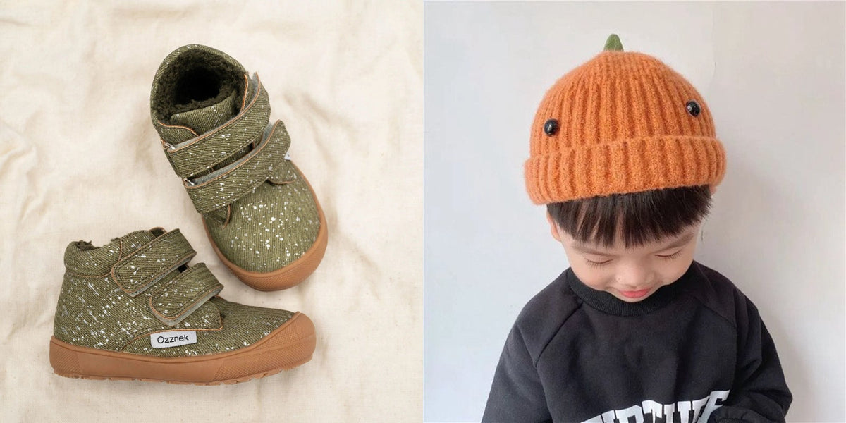 Little Hiker toddler boots with dinosaur beanie hat gift set