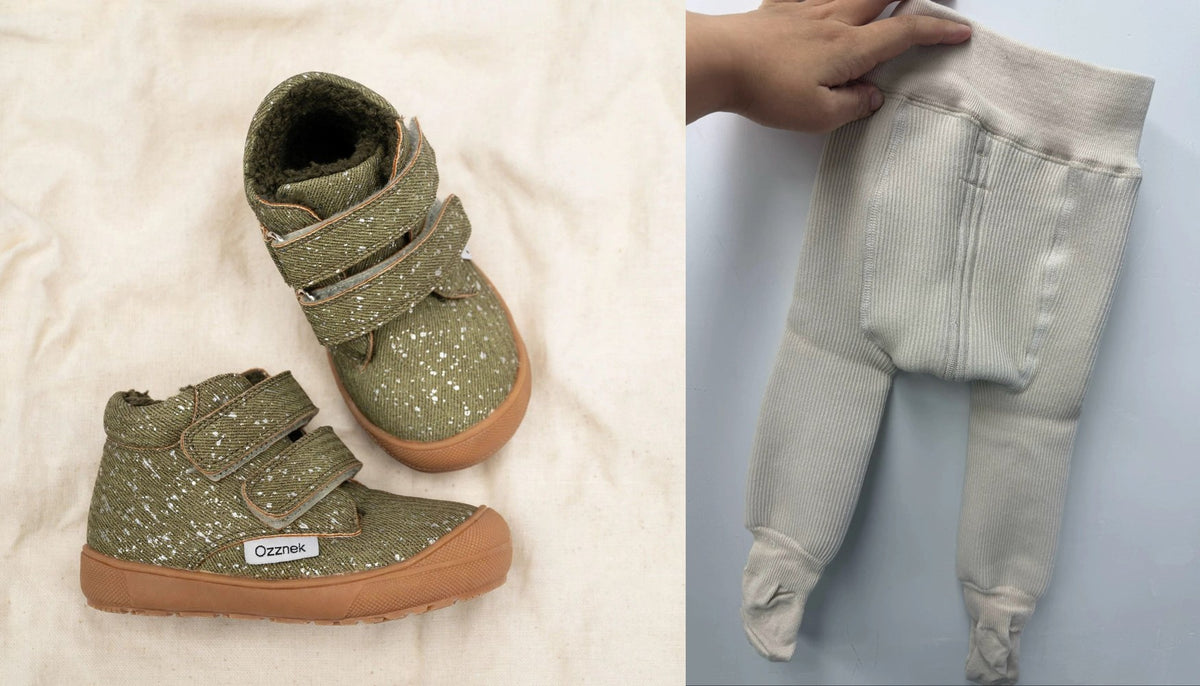 Little Hiker toddler boots with fleece-lined leggings gift set