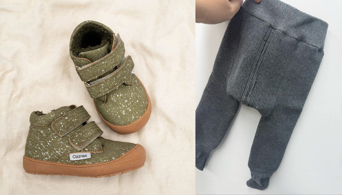 Little Hiker toddler boots with fleece-lined leggings gift set