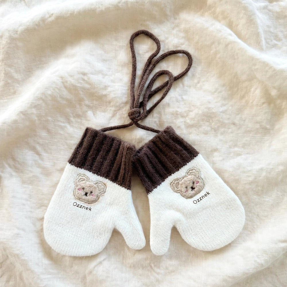 Pre-Order Kids Winter Gloves with String | Warm Toddler Mittens 2-5Y