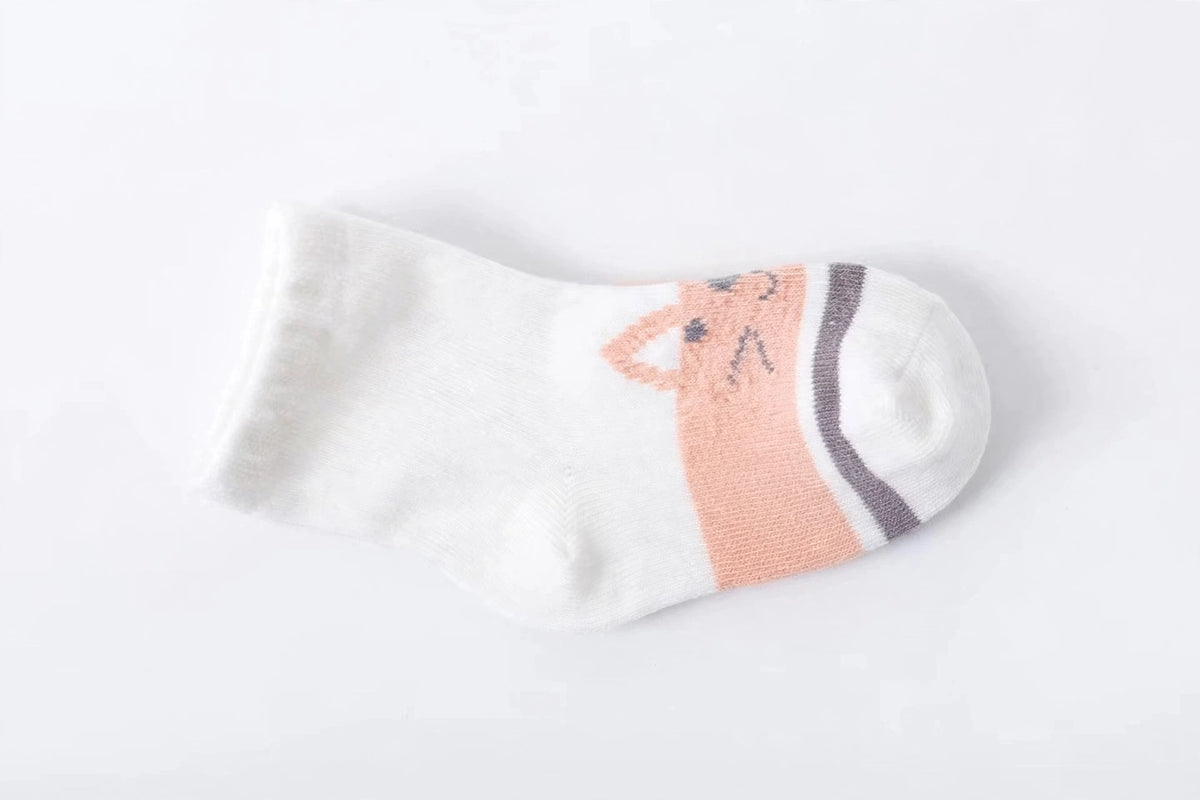 Organic Cotton Kids’ Socks | Fun Cat Socks for Tod - side view, white studio photo