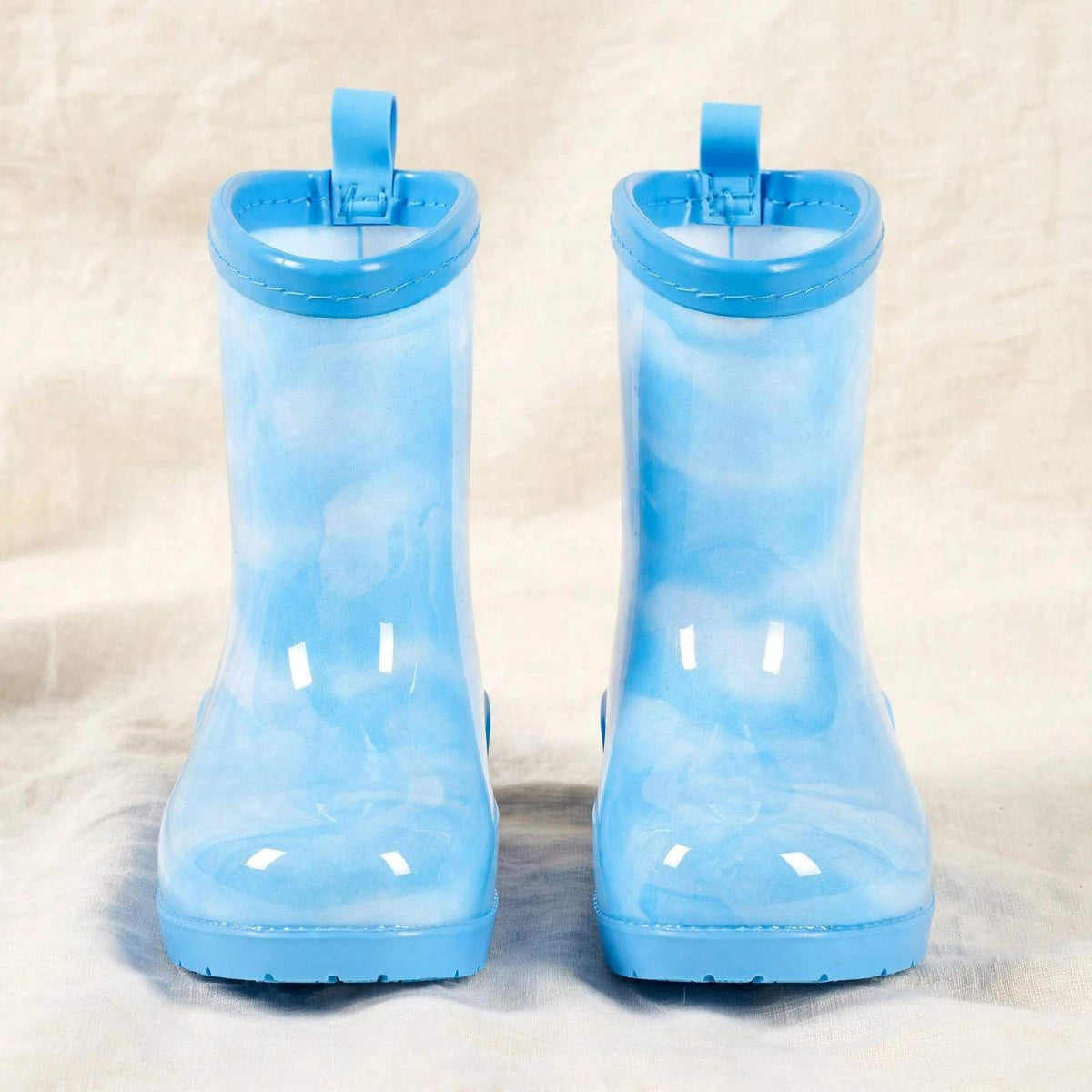 Kids' Barefoot Rain Boots | Wide Toe Box & Waterproof Boots on cream linen background — view 2